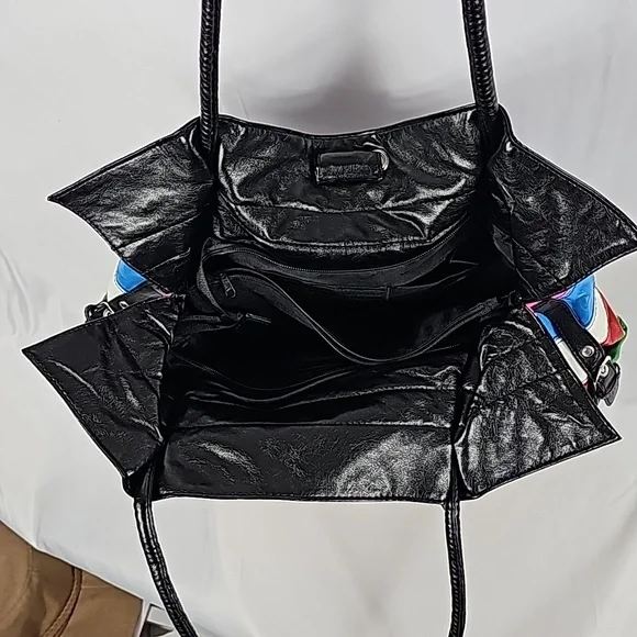 Colorful Striped Leather Bag - Picture 4 of 9